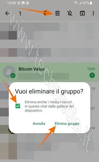 abbandona gruppo whatsapp aggiungere senza consenso 022