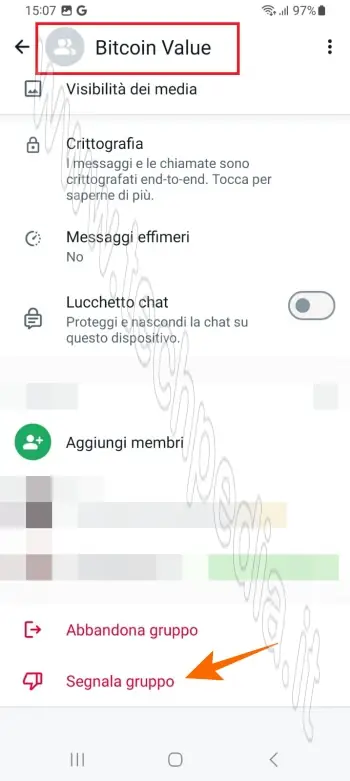 abbandona gruppo whatsapp aggiungere senza consenso 043