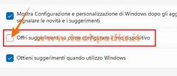 windows 11 eliminare messaggio configurazione 022